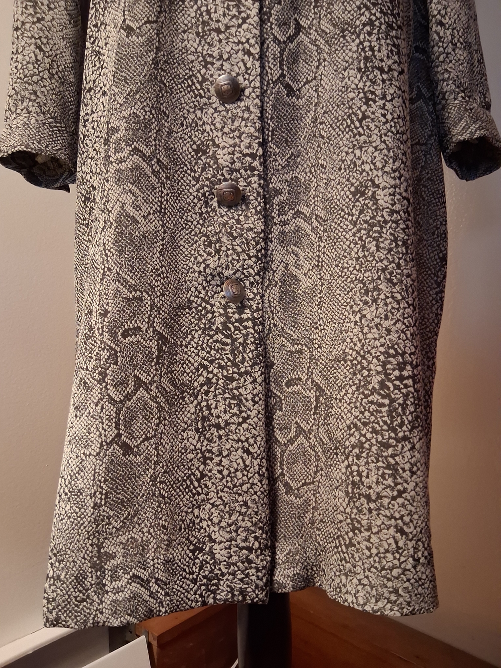 Leslie Fay Vintage Snake Skin Print Dress - Rare Find - Picture 5 of 13